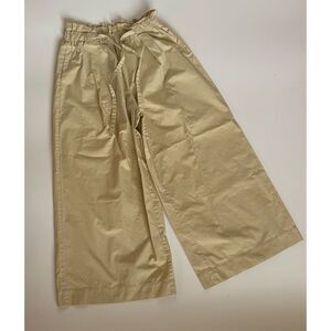 The Label Edition Cotton Weekend Cropped Pants in Soft Butter Size S